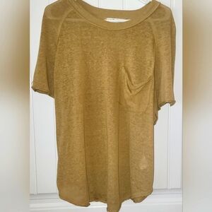 Free People We The Free Mustard Color Top Sz L